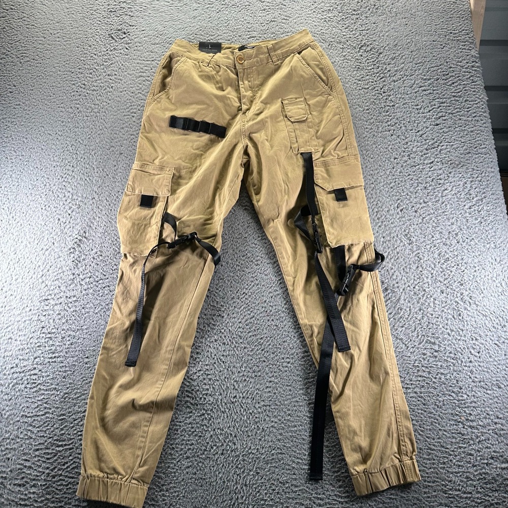 American Bazi Pant Womens L Brown Cotton Jogger Cargo Workwear Utility Stretch